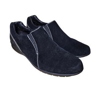Cole Haan Women's BLACK SUEDE Water Proof Slip On Comfort Loafers Sz 7 B